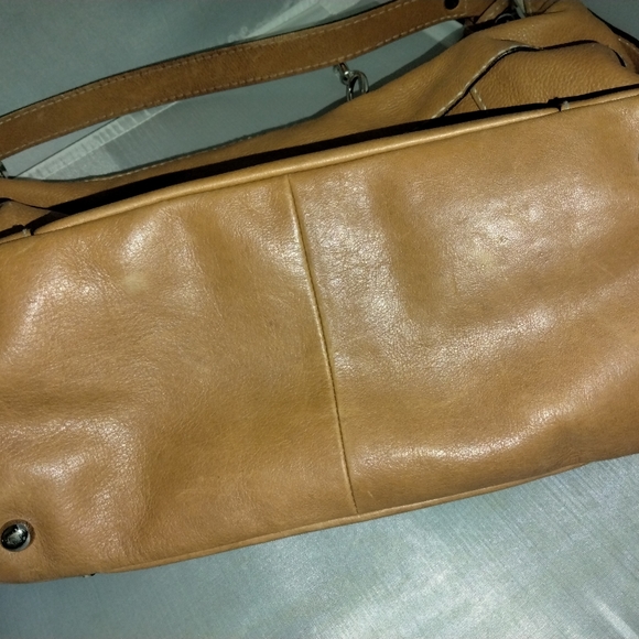 Women's Honey brown leather Fossil purse bag This bag was used On TikTok - Picture 12 of 13